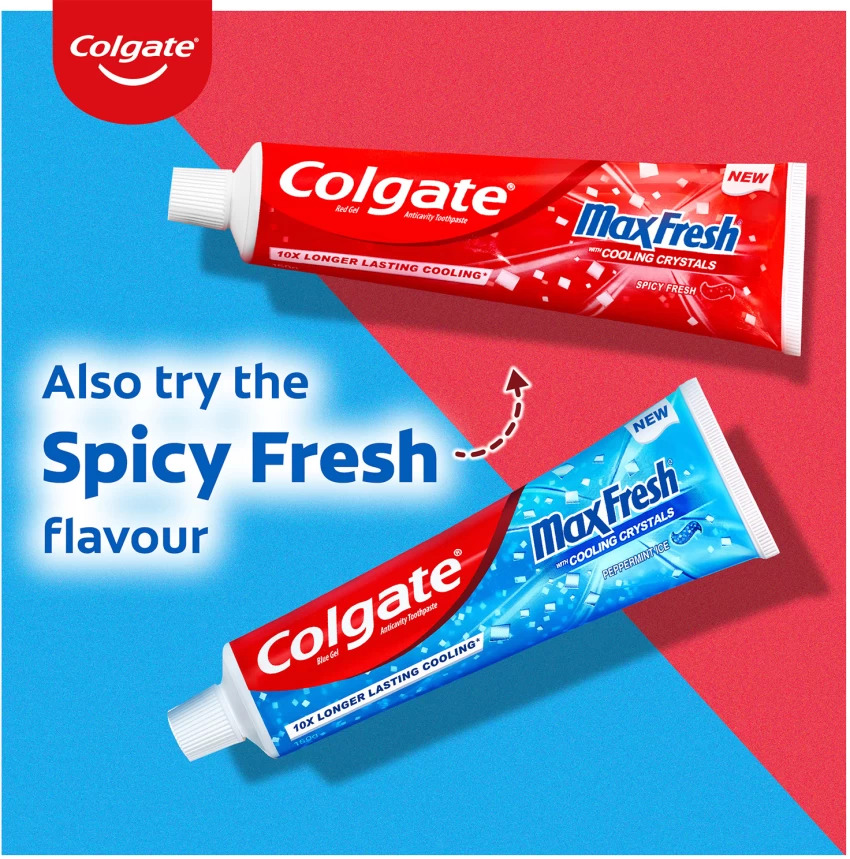 Creme dental Colgate Maxfresh com cristais refrescantes [Embalagem com 4]